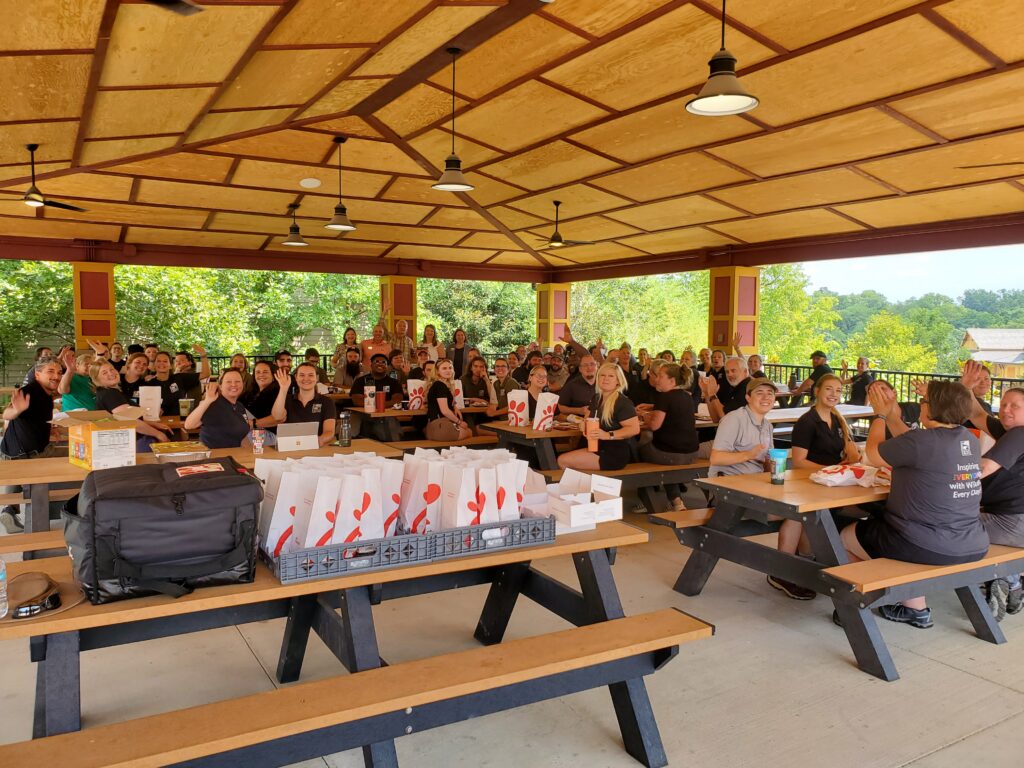 Chick-fil-A celebrates National Zoo Keeper Week by serving lunch to Cincinnati Zoo team members.